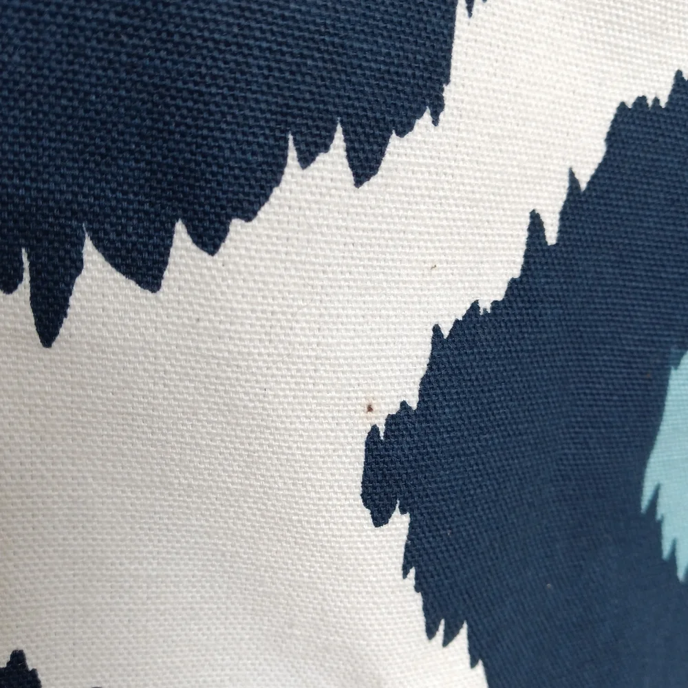 Pottery Barn Pillows Abstract  Ikat Diamond Blue /White/Turquoise *PAIR*